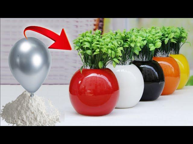 DIY- White Cement Flower Pot // Paper Easy Cement Pottery Making