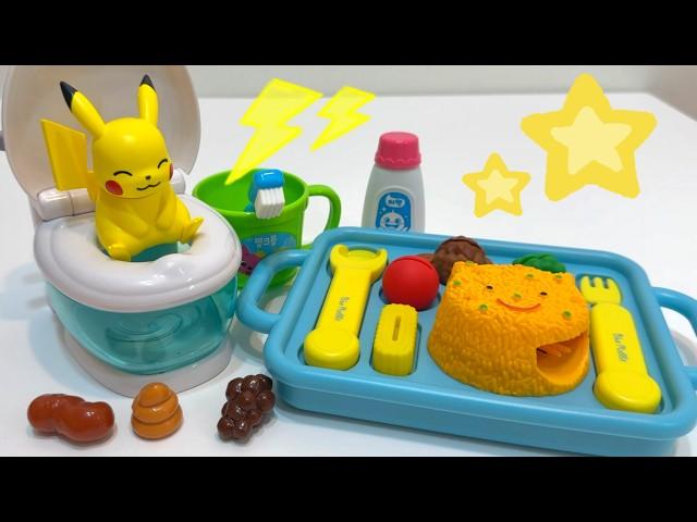 [Toy ASMR] Pokémon Potty training Toy & Eating ASMR | Pikachu | Satisfying Toy Unboxing ASMR