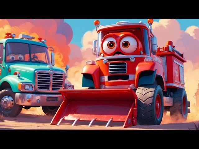 Firetruck,Bulldozer+Wheels on the Bus03 - Baby songs - Nursery Rhymes & Kids Songs