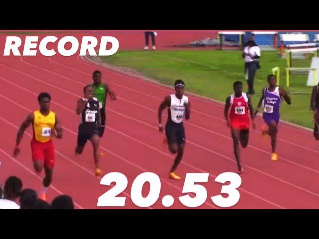 GARY CARD STUNNING 20.53 RECORD RUN | CLASS 1 200m FINALS Corporate Area Champs 2025