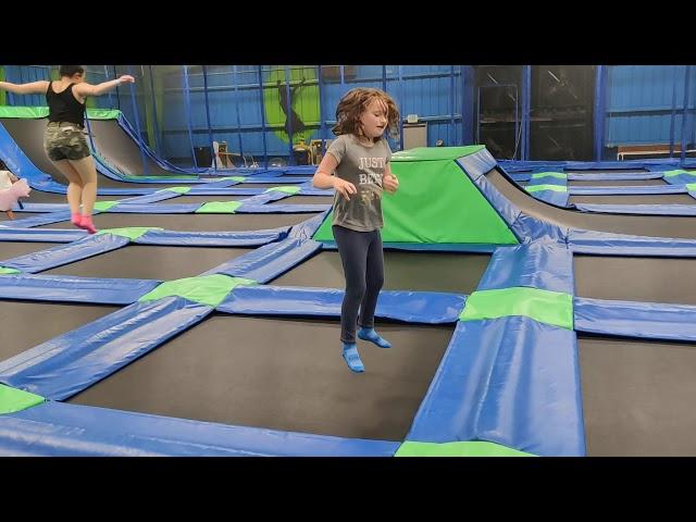 Kiana having fun at Rare Air Trampoline Park