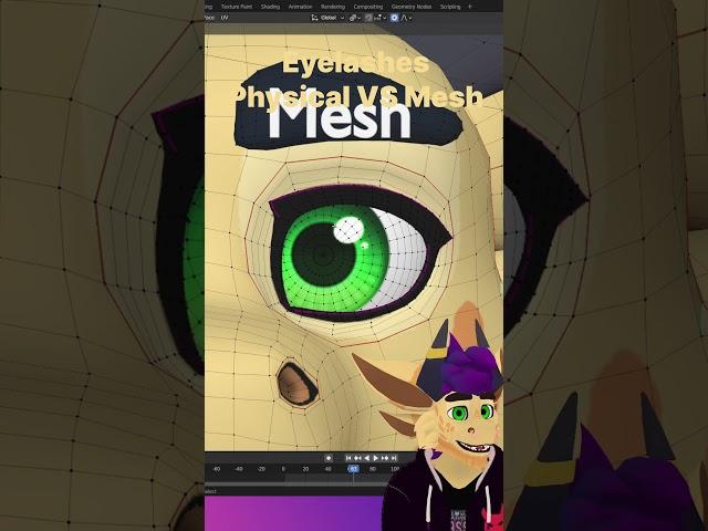 Eyelashes Mesh VS Texture