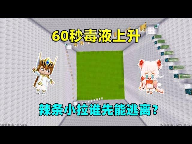 迷你世界：60秒毒液上升！不仅有蜜蜂还有云团，我能到达终点吗？