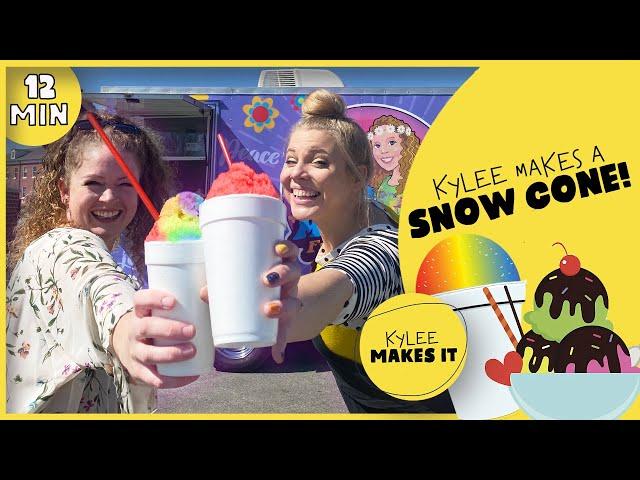 Kylee Makes a Snow Cone! See Inside an Ice Cream Truck and Learn How to Make a Snow Cone!