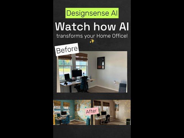 From Empty Walls to a Stylish Home Office with DesignSense.AI #shorts