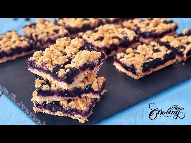 Blueberry Oat Crumble Bars - Easy and Quick Recipe