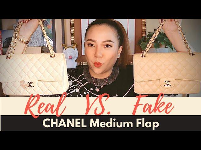 [REAL vs. FAKE] CHANEL Medium Classic Flap SUPER-FAKE Detail Comparison | My First Luxury