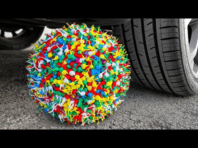 The Best Crushing things with Car Compilation! 자동차로 바삭 바삭하고 부드러운 것을 분쇄! 실험용 자동차 vs 콜라, 환타 JCB 트랙터 캔디