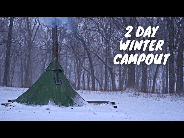 This Cold Weather Camper is Doing Hot Tent Winter Camping in Snow and Frigid Cold