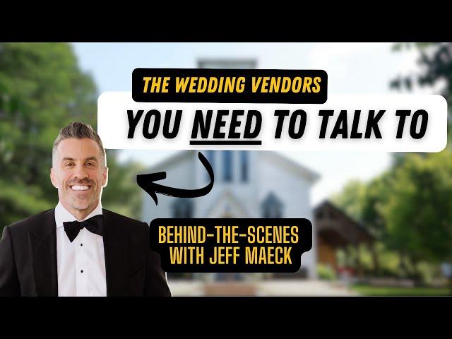 Wedding vendors you need to connect with BEFORE the ceremony.