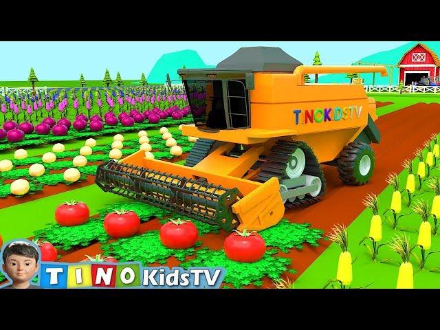 Harvester Tractor for Kids Harvesting Fire Trouble | Harvester Tractor Uses for Children