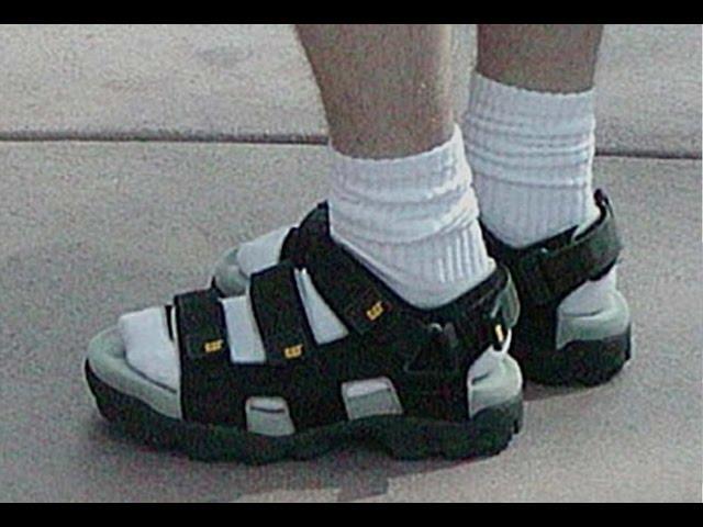 From 2002: Socks with sandals. Fashion faux pas?