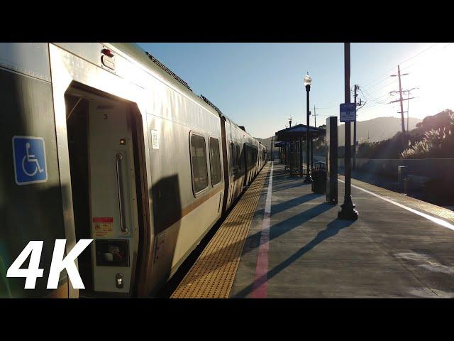 ⁴ᴷ⁶⁰ Sonoma-Marin Area Rail Transit (SMART): Trains at Larkspur and San Rafael