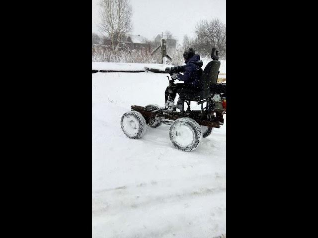 Мини трактор первый выезд