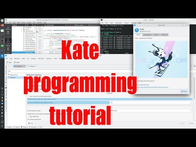 How to program for KDE Kate tutorial for beginners - October 2022 - 275489f9