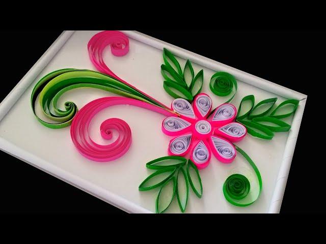 beautiful handmade quilling design / paper flower design / quilling design