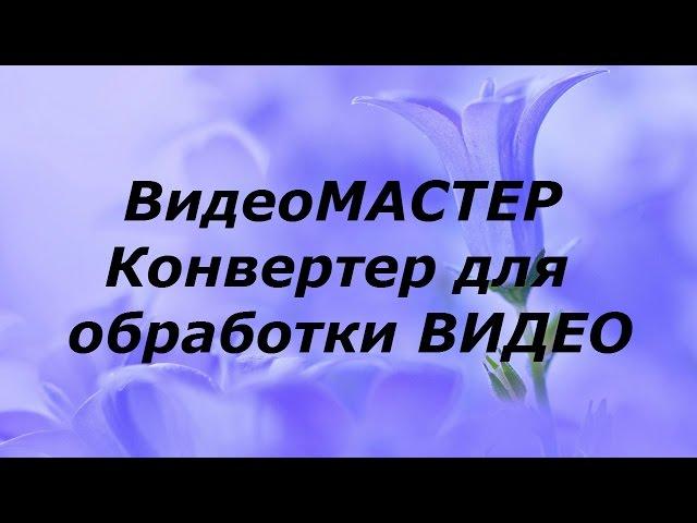 Видео конвертер на русском языке! ВидеоМАСТЕР - это мощный и удобный конвертер!