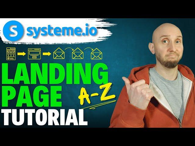 Systeme.io Landing Page TUTORIAL - (A-Z) Landing Page + Email Set up In MINUTES! 