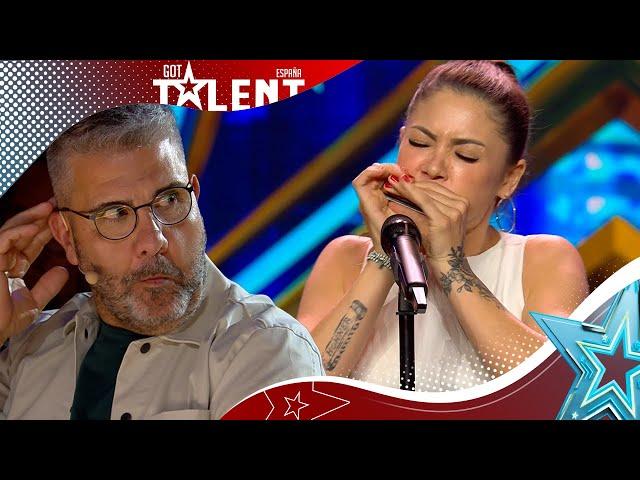 What she does with the HARMONIC is something: unheard of | Auditions 10 | Spain's Got Talent 2023