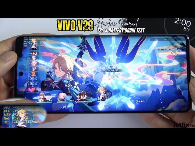 Vivo V29 Honkai Star Rail Gaming test | Snapdragon 695, 120Hz Display