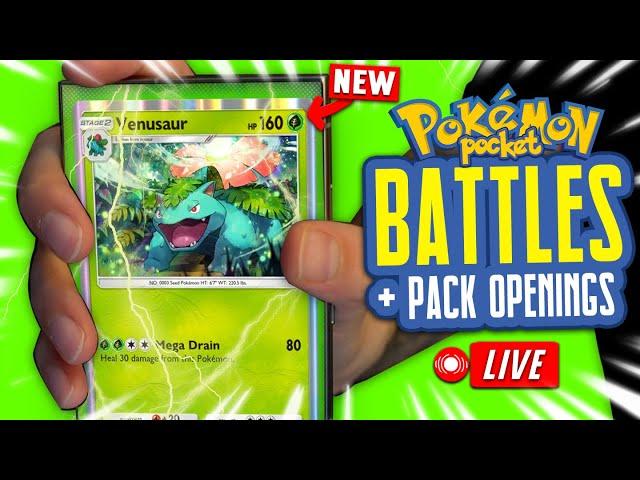  PACKS & BATTLES! Pokémon TCG Pocket!! - Opening Packs & Battling!