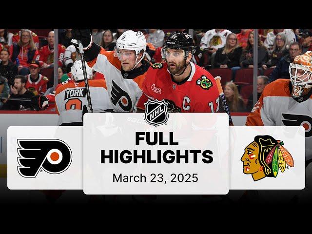 NHL Highlights | Flyers vs. Blackhawks | March 23, 2025