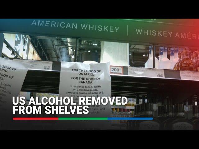 Ontario's main liquor store pulls US alcohol from shelves in response to Trump's tariffs