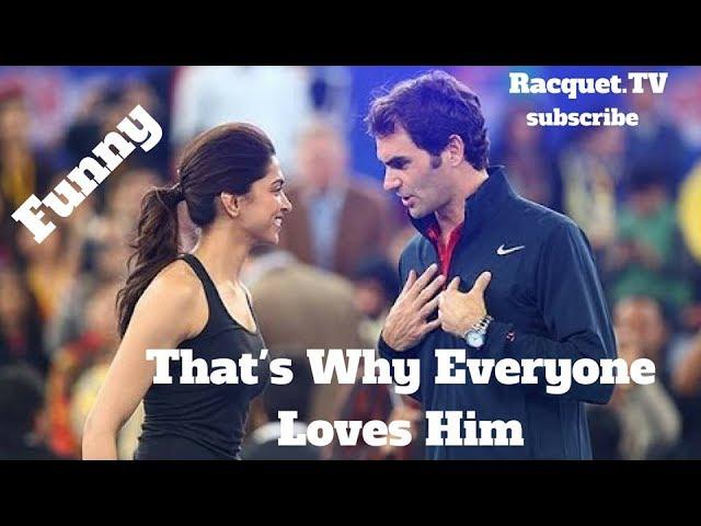 Tennis. Roger Federer - TOP EVER FUNNY Moments (part 1)