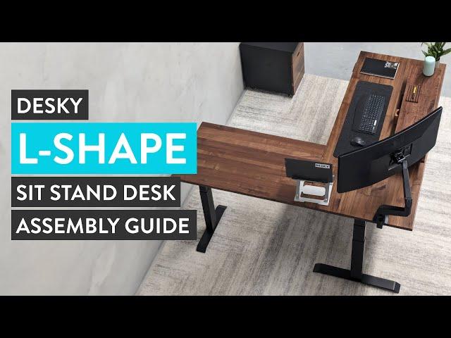 Desky L Shape Sit Stand Desk Assembly Guide