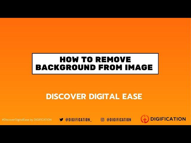 How to Remove Background from any Image