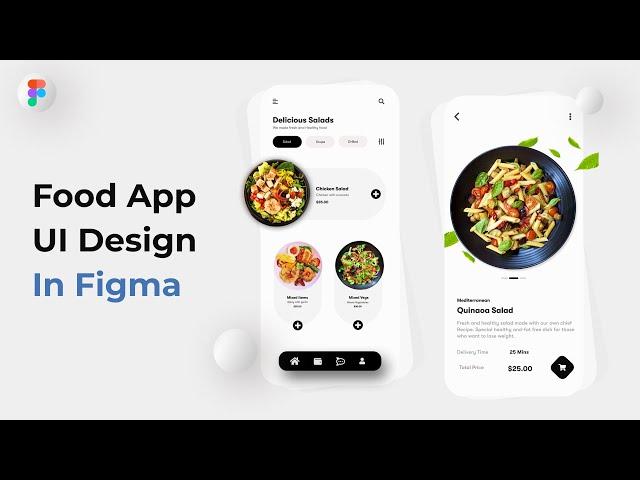 Food App Design in Figma - Figma Tutorial 