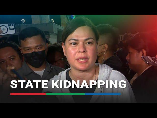 VP Sara Duterte calls ex-Pres. Rodrigo Duterte's arrest 'state kidnapping' | ABS-CBN News