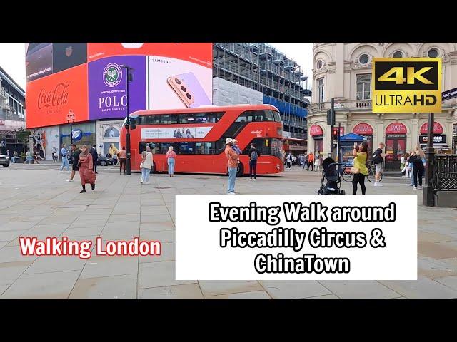  Walking London - Evening walk in ChinaTown, Leicester Square & Piccadilly Circus [4K] *78