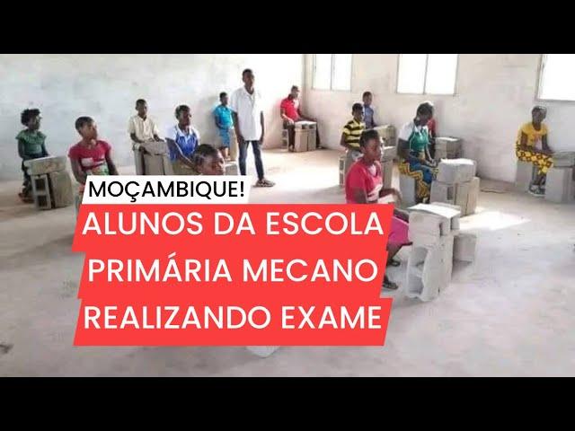 MOÇAMBIQUE: Alunos da Escola Primária Mecano realizando Exame