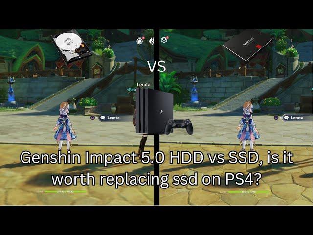 Genshin Impact v5.0 : HDD vs SSD on PS4