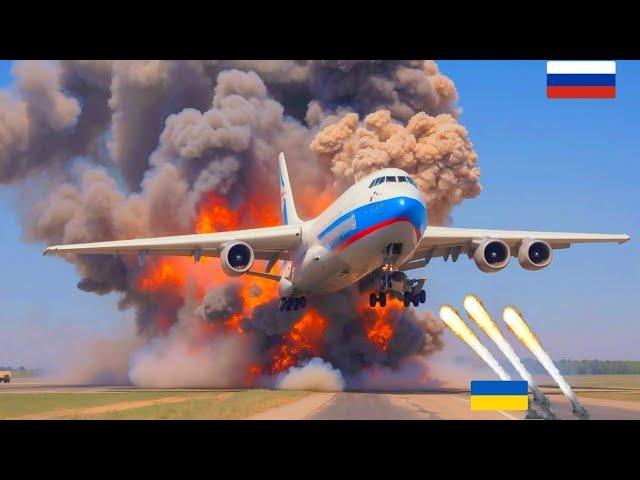 13 Minutes Ago! Russian IL-76 supply plane carrying troops shot down by 'TOW' missile