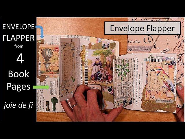 ENVELOPE FLAPPER from 4 BOOK PAGES  Easy Make Ahead Idea