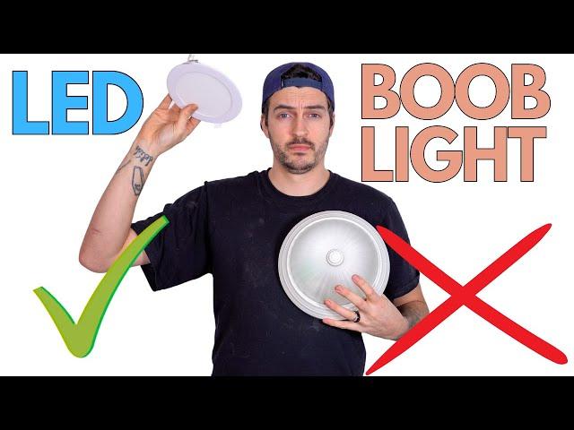 Replace Ugly Old Boob Lights With Recessed LED's //  Easy Upgrade