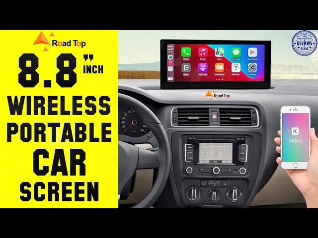 8.8 inch Portable Wireless CarPlay Screen by Road Top - REVIEW