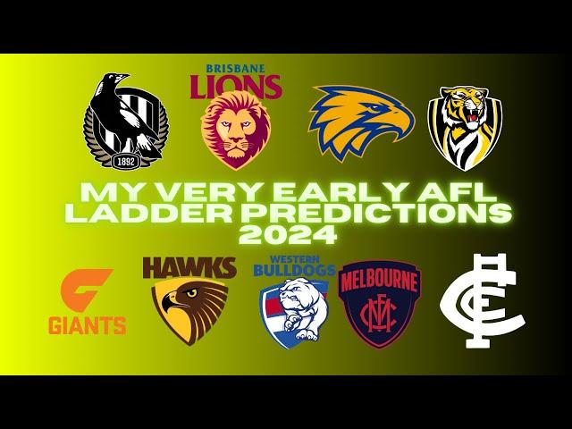 My Very Early AFL Ladder Predictions 2024