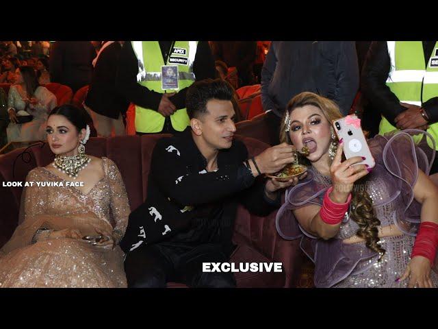 Rakhi Sawant HILARIOUS MOMENT with Prince Narula made wife Yuvika JEAL0US  at Afsana Wedding