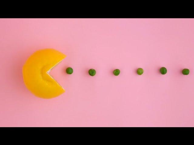 Stop motion animation fruit and vegetables