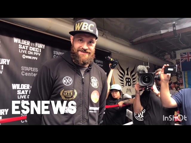 (RAW) What Tyson Fury Said When He Met Elie Seckbach - EsNews Boxing