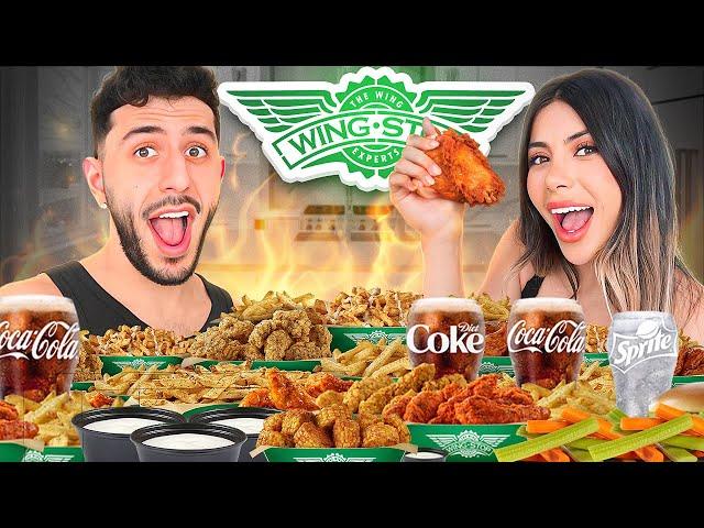 Eating the ENTIRE Wingstop Menu! 10,000 CALORIE MUKBANG