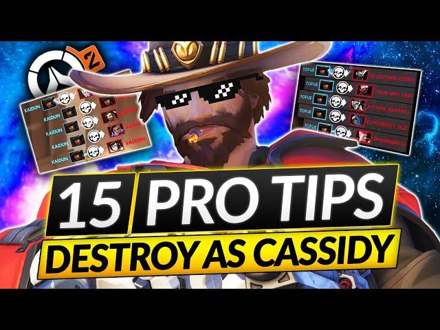 15 RAPID FIRE TIPS + TRICKS for DPS Mains - Overwatch 2 Cassidy Guide (McCree)