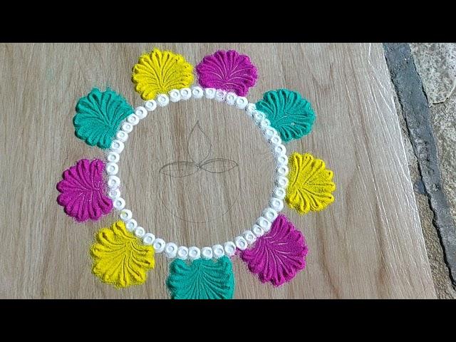 Simple and Beautiful Rangoli for Diwali Festival ||