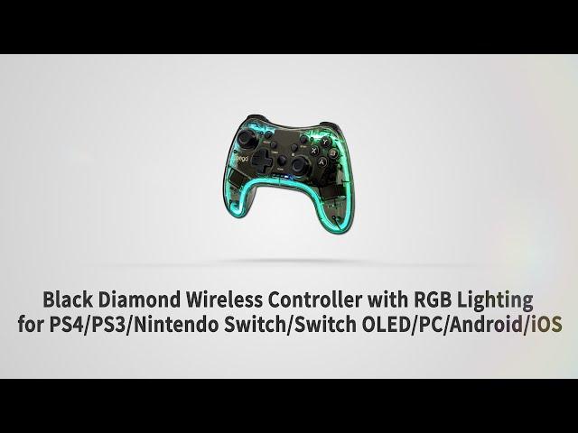 Mcbazel PG-9228 Wireless Gaming Controller with RGB Lighting for PS4/PS3/Switch OLED/PC/Android/iOS