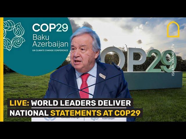 LIVE: World leaders deliver national statements at COP29