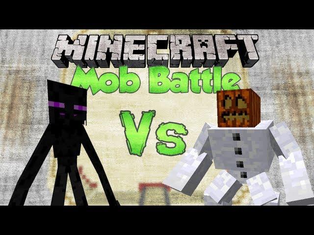 MUTANT ENDERMAN Vs MUTANT SNOW GOLEM | Minecraft Mob Battles (mutant creatures)