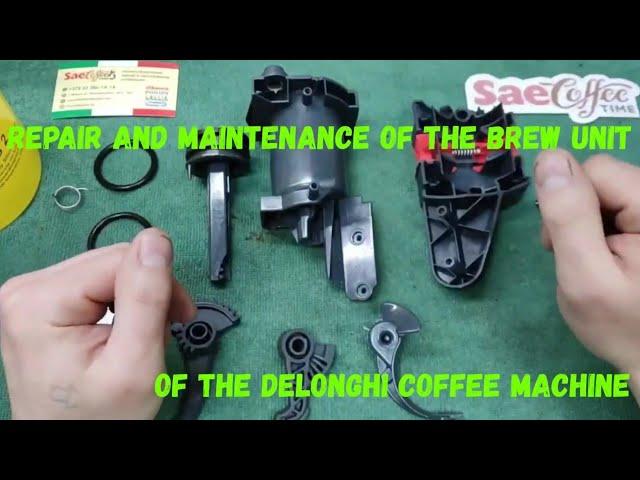 Repair and maintenance of the brew unit of the Delonghi coffee machine.